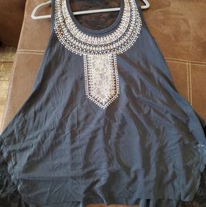 Hi/low designer tunic tank top